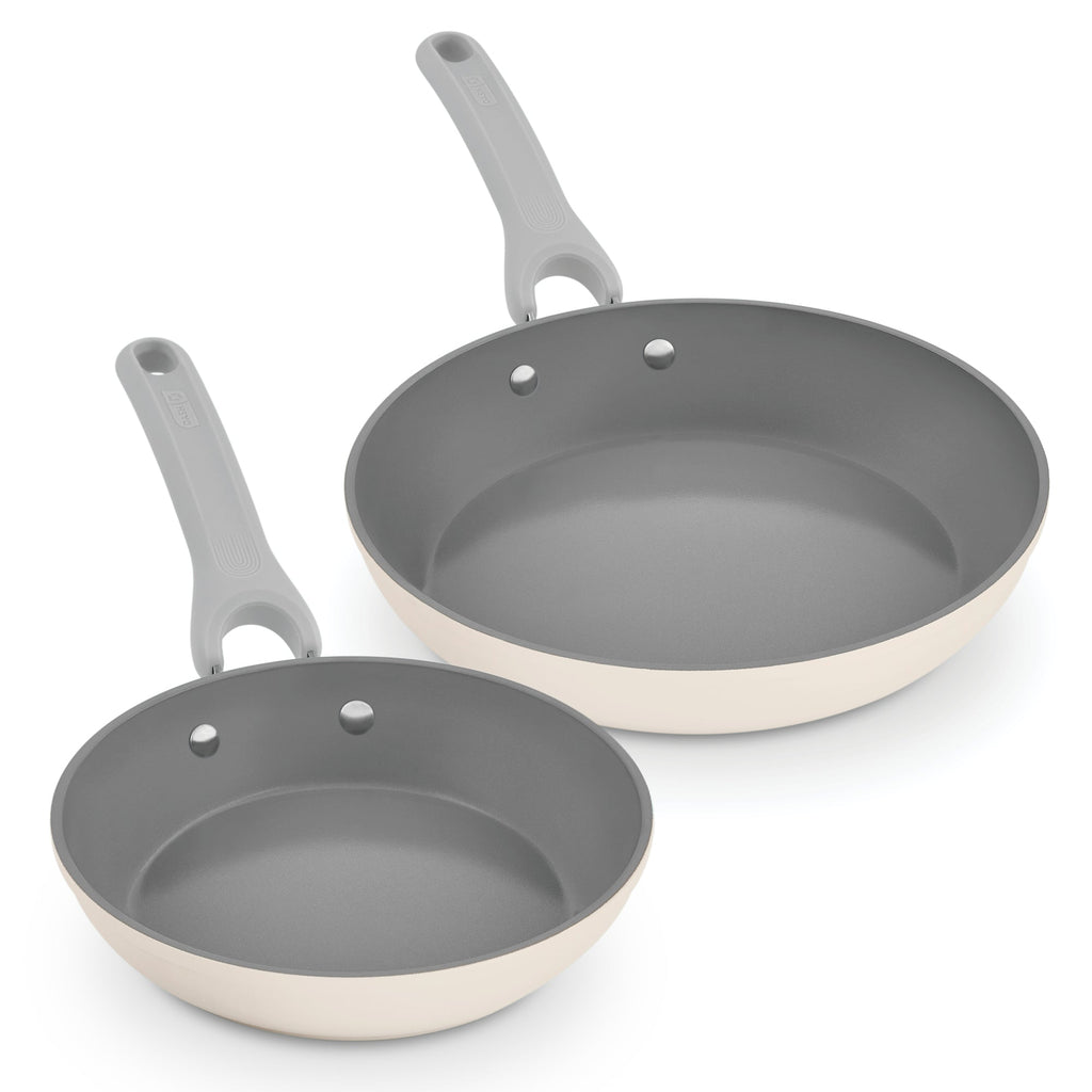 Dash Dream Green Recycled Aluminum 9.5"/11" Fry Pan Set - Cream