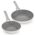 Dash Dream Green Recycled Aluminum 9.5"/11" Fry Pan Set - Cream