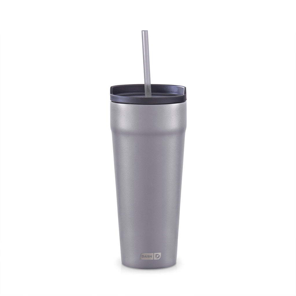 2-in-1 Spill-Proof Insulated Tumbler - Cool Grey